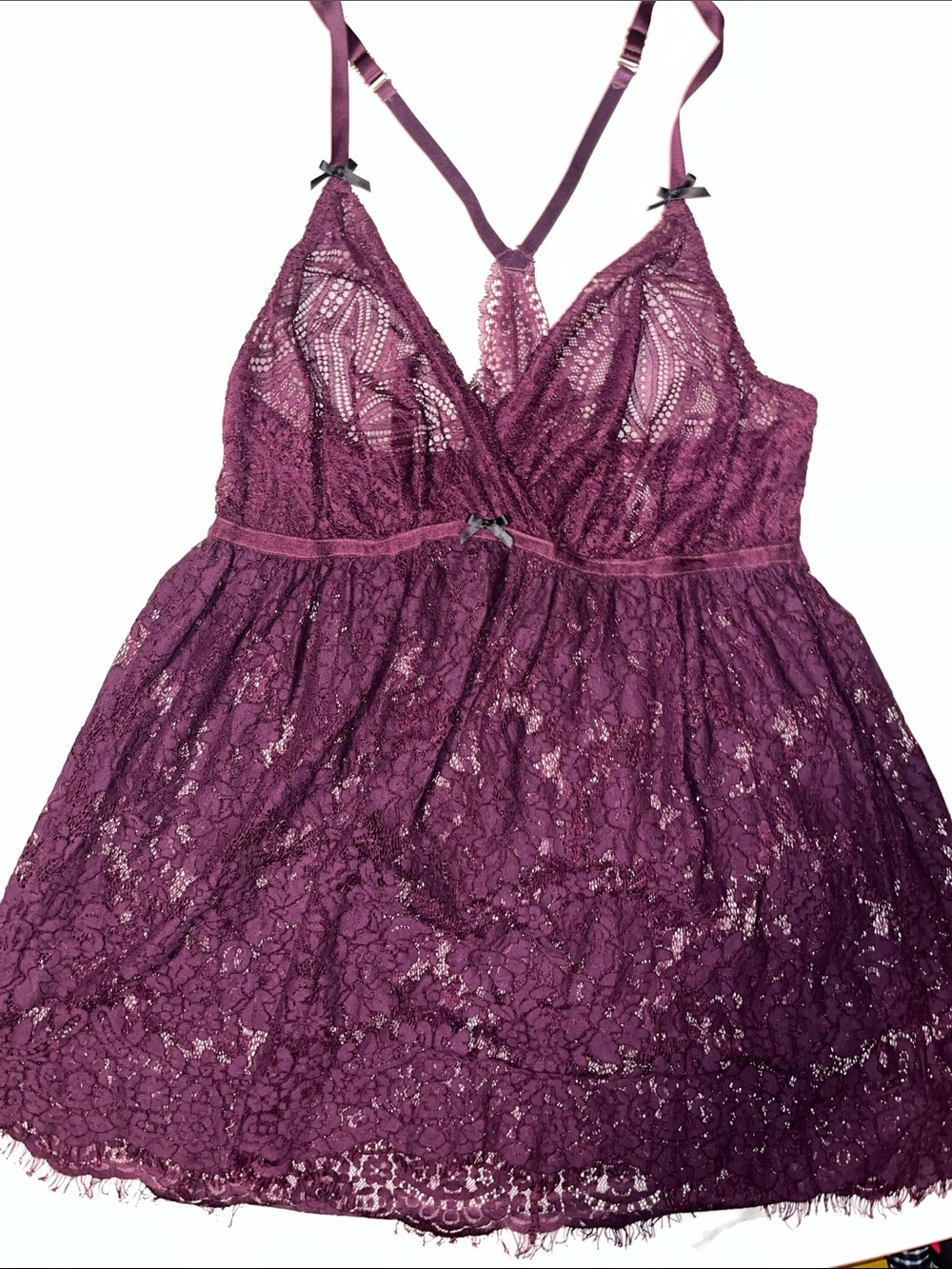 CACIQUE plum colored babydoll camisole size 18/20